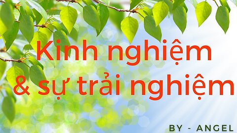 Kinh nghiệm và sự trải nghiệm