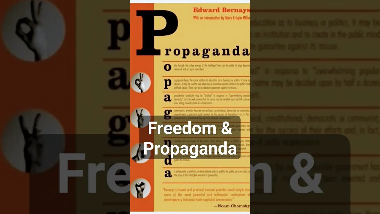 Freedom & Propaganda (what is at stake, today?)