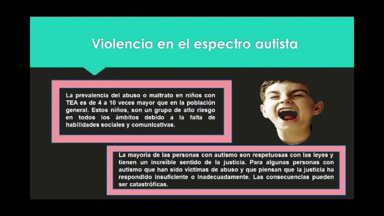 Micro informativo Conoce la violencia en el espectro autista