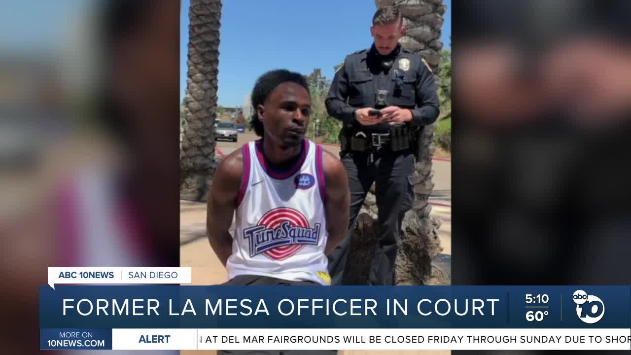 Former La Mesa officer in court