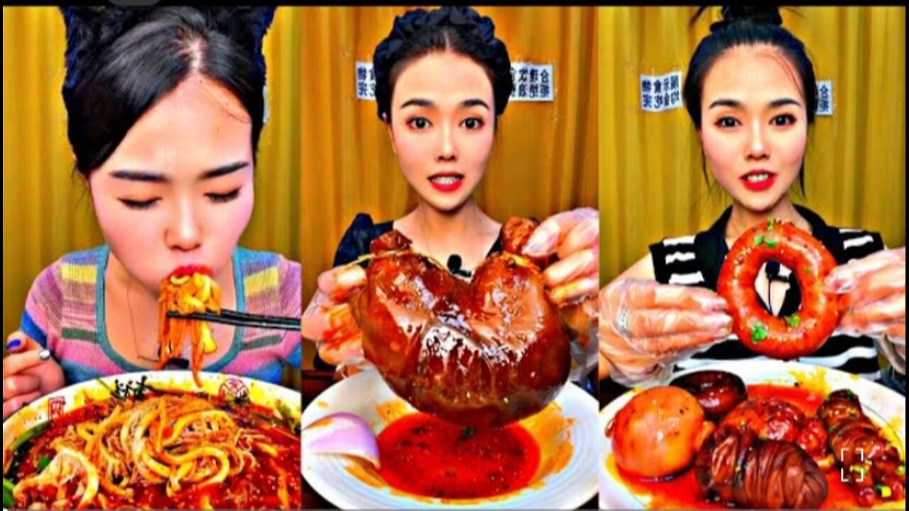 ASMR CHINESE FOOD MUKBANG EATING SHOW _ 먹방 ASMR 중국먹방 #food #asmr #viralvideo #viral #샤오위먹방