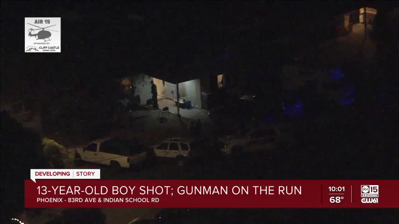 PD: 13-year-old shot near 83rd Avenue and Indian School Road