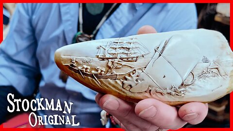 Whale's Tooth Carving (Base Relief + Scrimshaw)