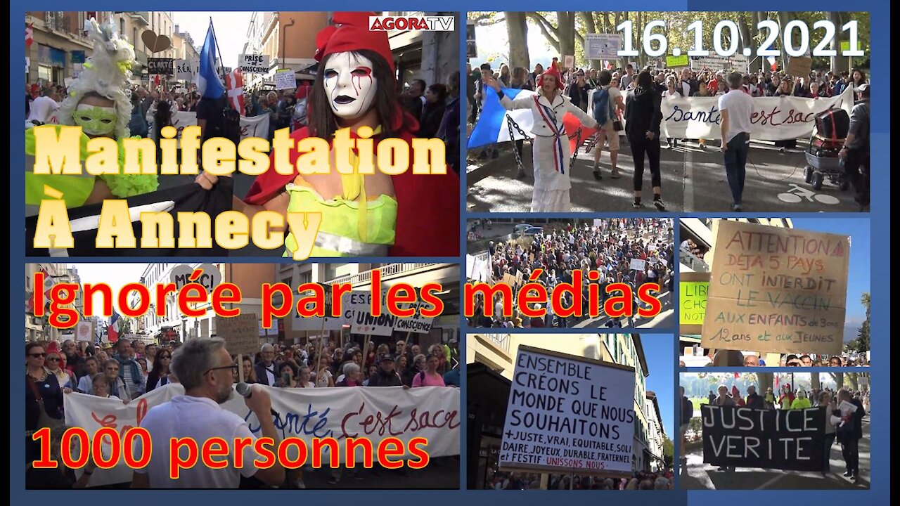 Manifestation à Annecy du 17 octobre 2021 ignorée par les médias !