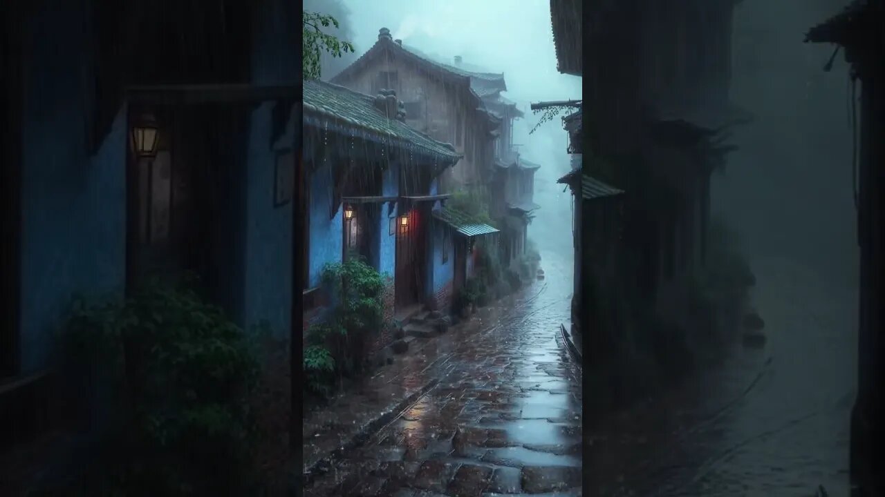 深度睡眠·提高睡眠质量放松身心的街道雨声音乐快速入睡进入梦乡BGM#shorts #sleep #rain #rainsounds #shortsvideo #sleepmusic