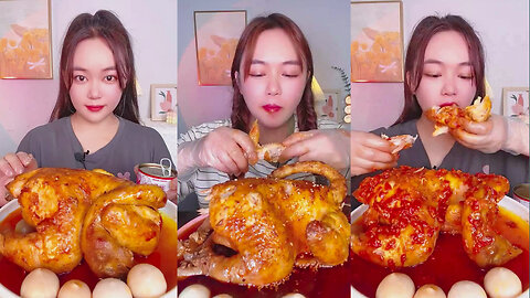 ASMR MUKBANG| Spicy Fire noodles&Enoki mushroom, Cheese fondue, Spicy Barbeque chicken