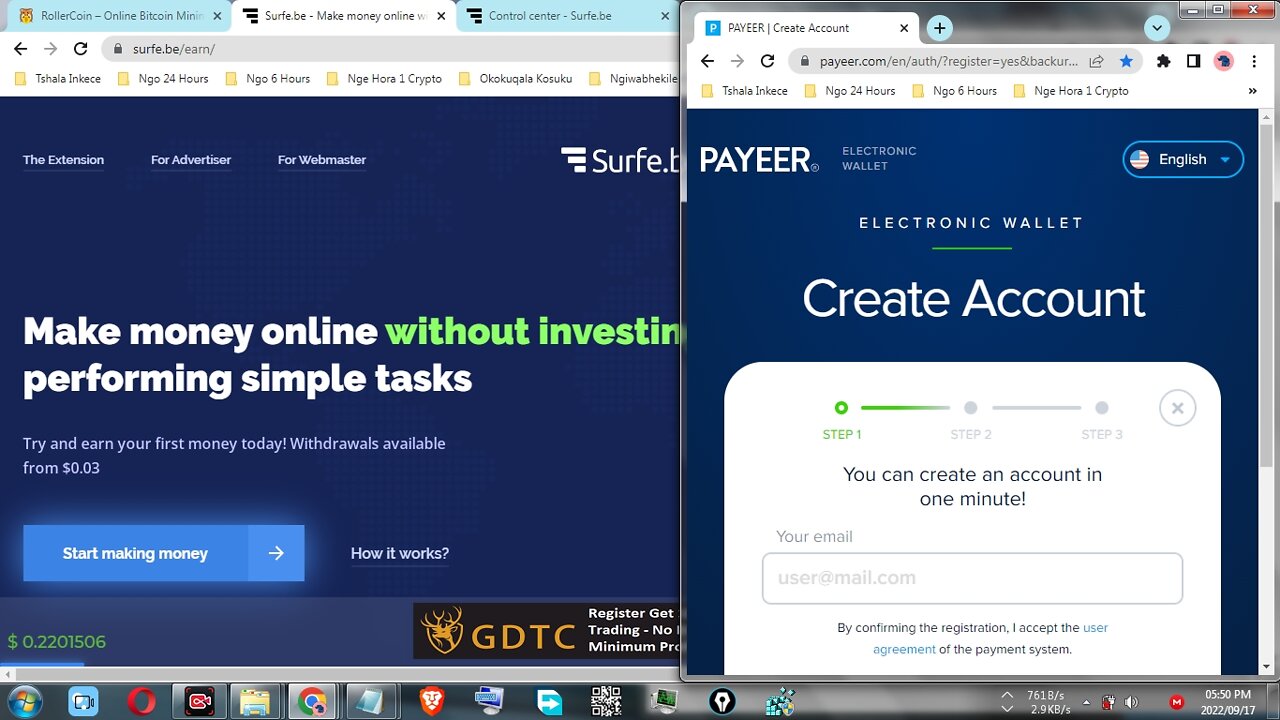 How To Make Free Money While Browsing At Surfe.be And Withdraw At Payeer Instantly