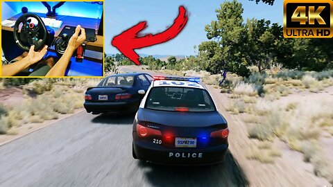 Beamng Drive Police Chase On An Island With Steering Wheel G29