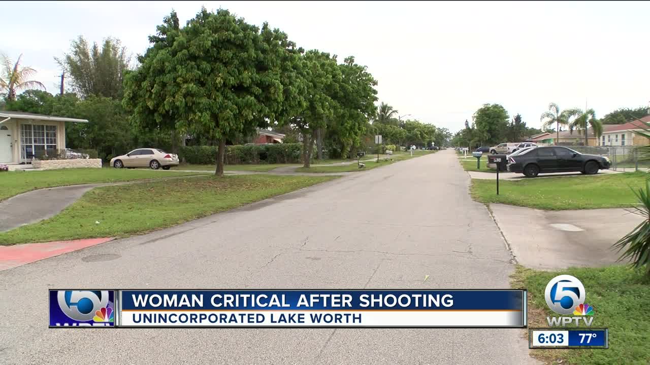 Woman in critical condition after shooting near Lake Worth