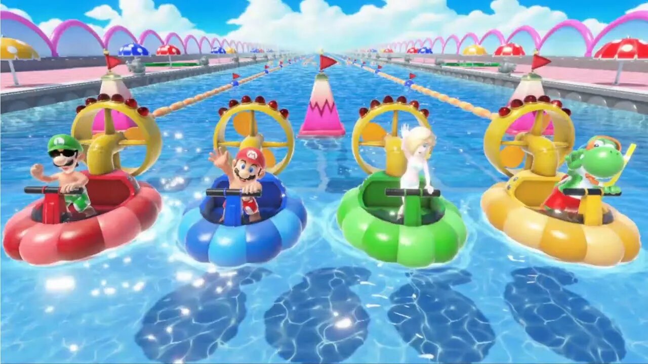 Mario Party Superstars ☀️Beach Minigames - Luigi Mario Yoshi Rosalina