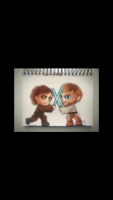 Anakin vs Obi-Wan Part 2 #shorts #starwars #kenobi #copicmarker #artwork