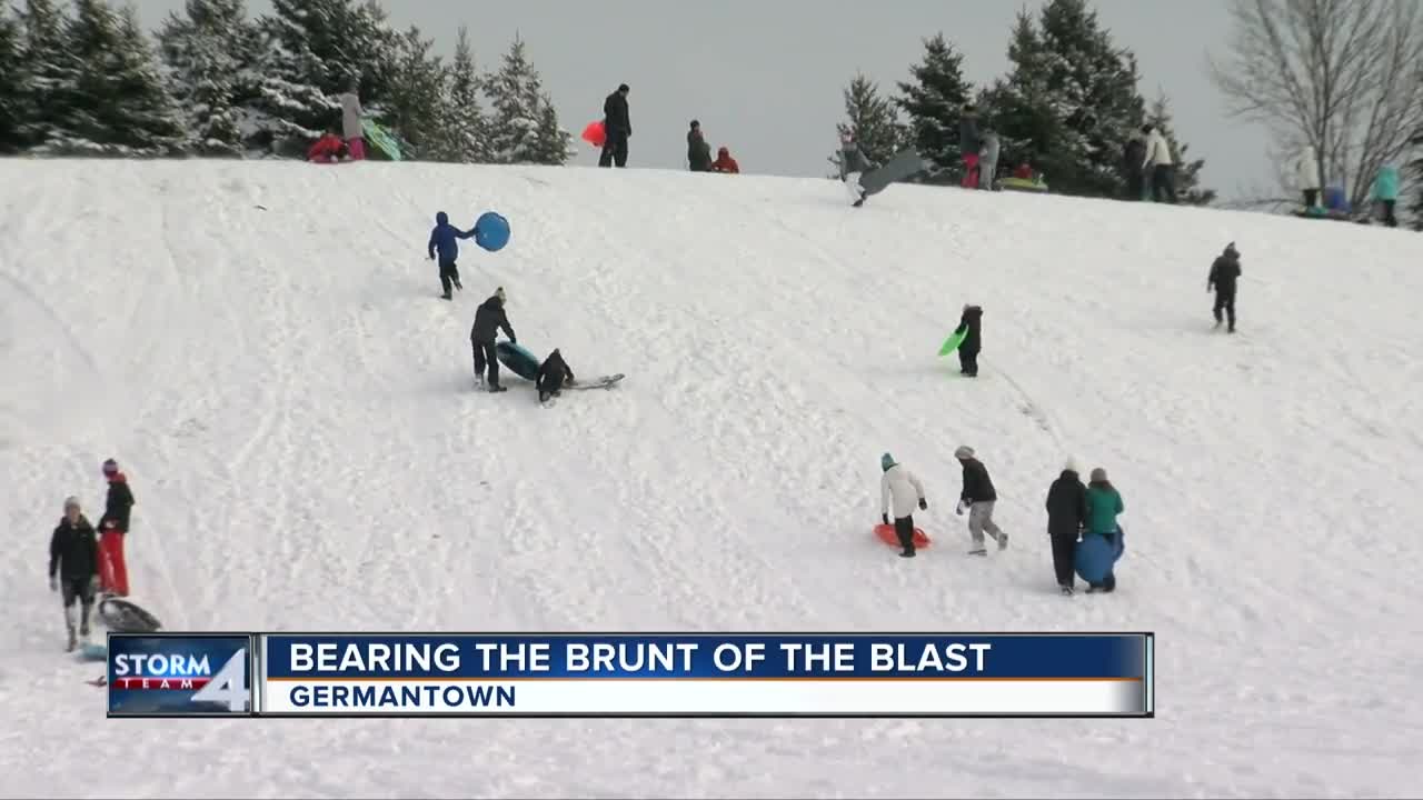 Germantown bears the brunt of the winter blast