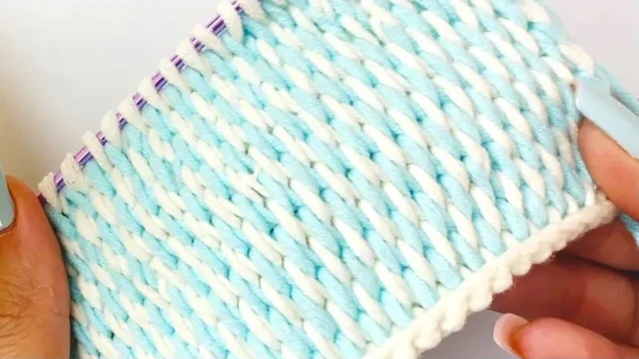 🧶Super Easy Tunisian Crochet Baby Blanket For Beginners