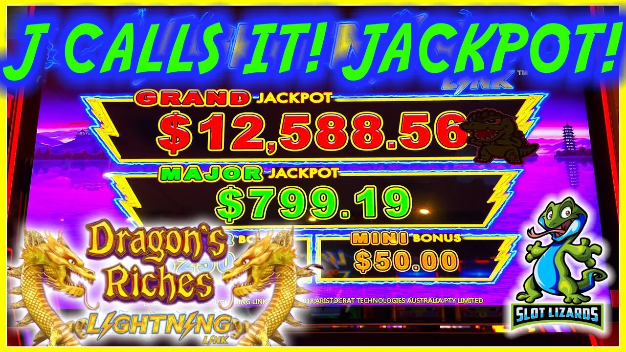 J CALLS IT! JACKPOT EPICNESS! Lightning Link Dragon Riches Slot HUGE HANDPAY WIN!