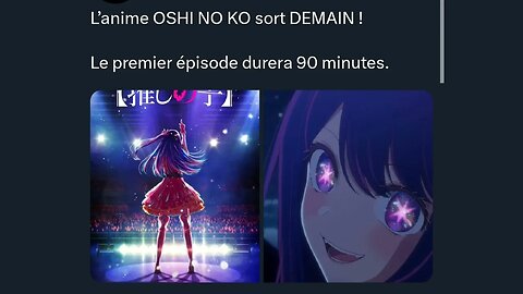 L’anime OSHI NO KO sort DEMAIN ! Le premier épisode durera 90 minutes