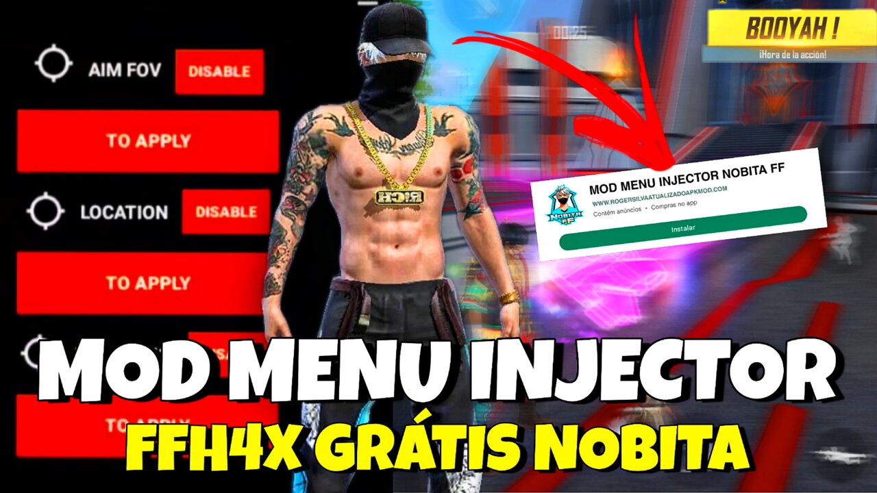 Mod MENU Nobita Regedit free fire apelão