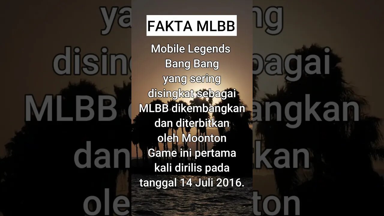 FAKTA MENARIK TENTANG GAME MOBILE LEGENDS #shorts