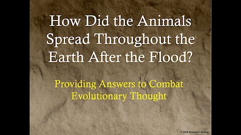 How Did the Animals Spread Throughout the Earth After the Flood?