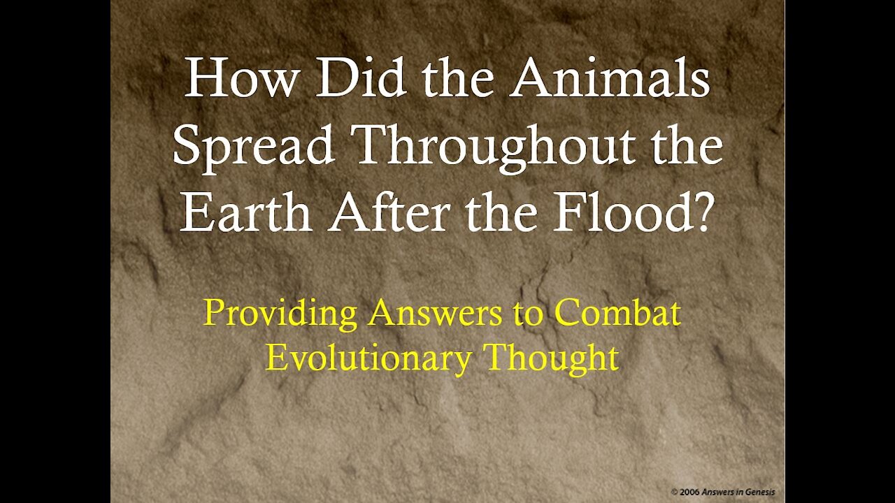 How Did the Animals Spread Throughout the Earth After the Flood?