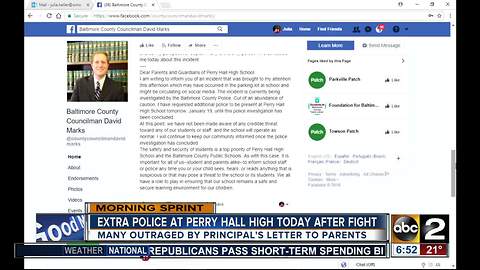 Extra police at Perry Hall High after fight involving gun