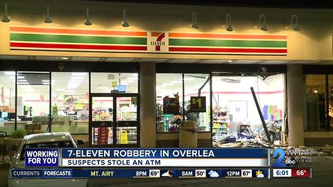 Four robbers slam pick-up truck through 7-Eleven window in Overlea