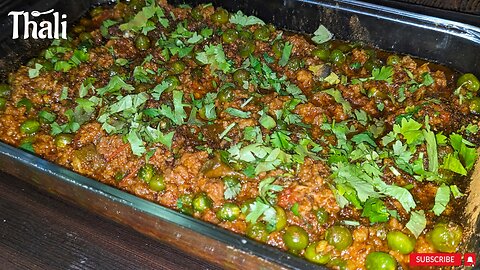 Keema Matar Recipe I Matar Keema Bananay Ka Tariqa I Qeema Matar Dhaba Style Recipe #thali #food