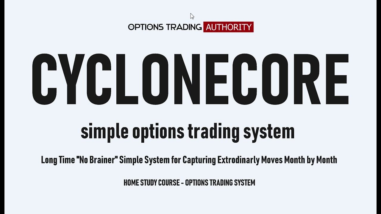 Introducing Cyclone CORE Options Trading System