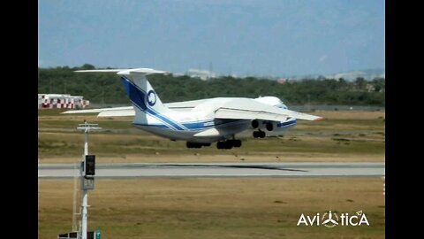 "Antarktica" in Africa: An Ilyushin Il-76TD-90VD (RA-76952) aircraft with the Volga-Dnepr logo...