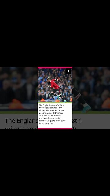 Rashford leading the way for Man U once more #short