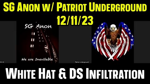 NEW SGAnon & Patriot Underground: Critical Update - White Hat & DS Infiltration!