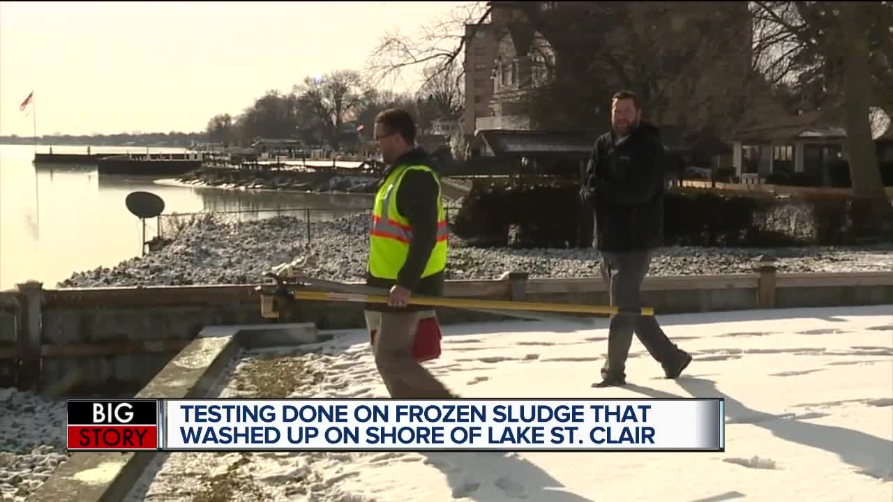 Taking action for you by testing the sludge on Lake St. Clair