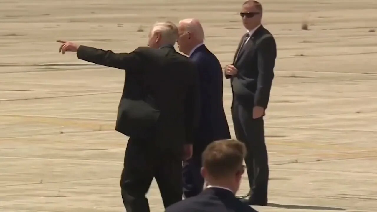 Biden Uses Big Staircase, Then Gets Lost On Tarmac And Fails To Salute Both Sets Of Servicemembers