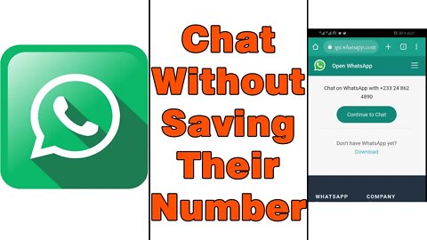 How to send WhatsApp message to unsaved number