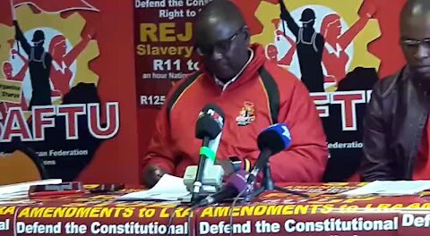 Saftu accuses labour dept of sidelining its representations on minimum wage (7D3)