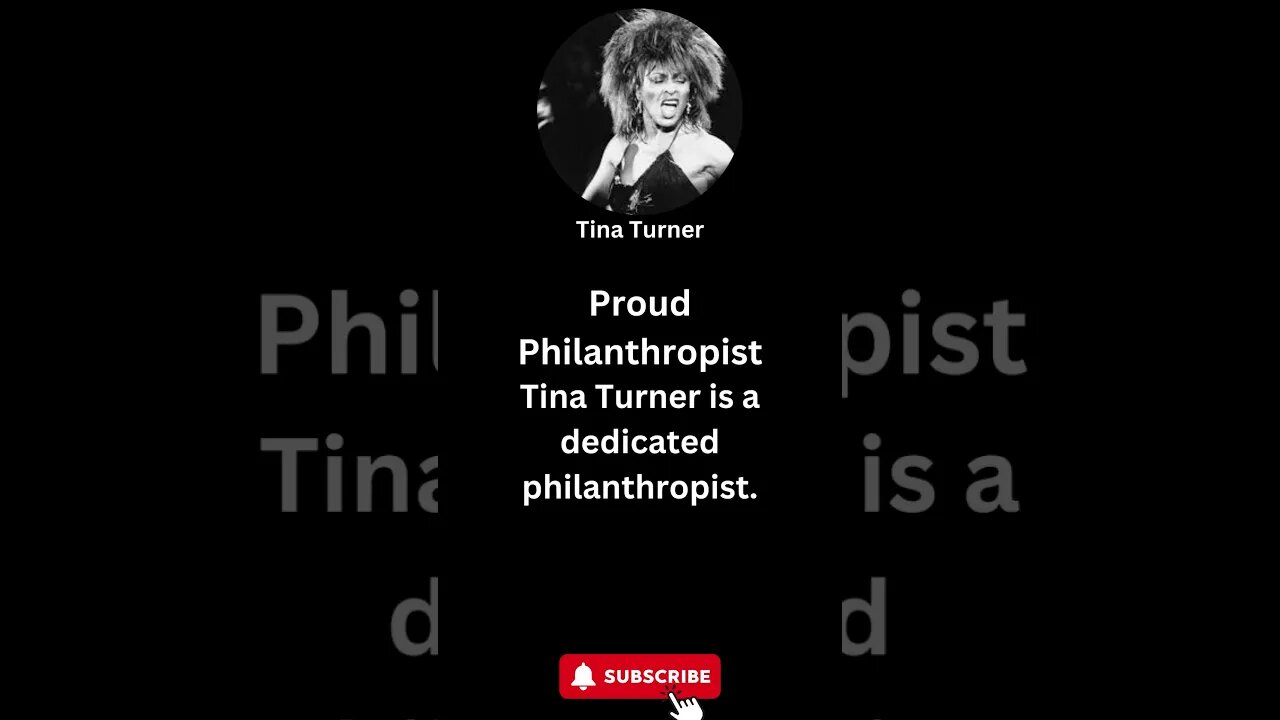 Proud Philanthropist: Tina Turner's Dedication to Giving Back #shorts #tinaturner #rocknroll