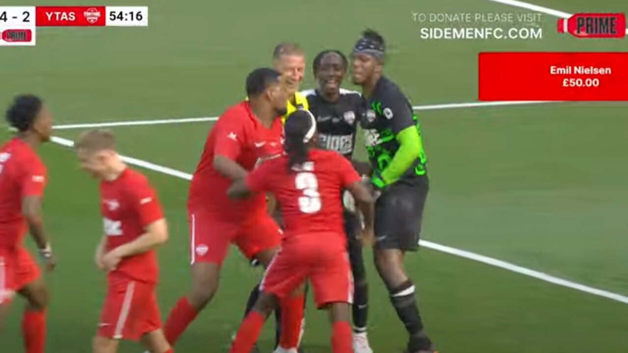 Fighting in SIDEMEN CHARITY MATCH 2023