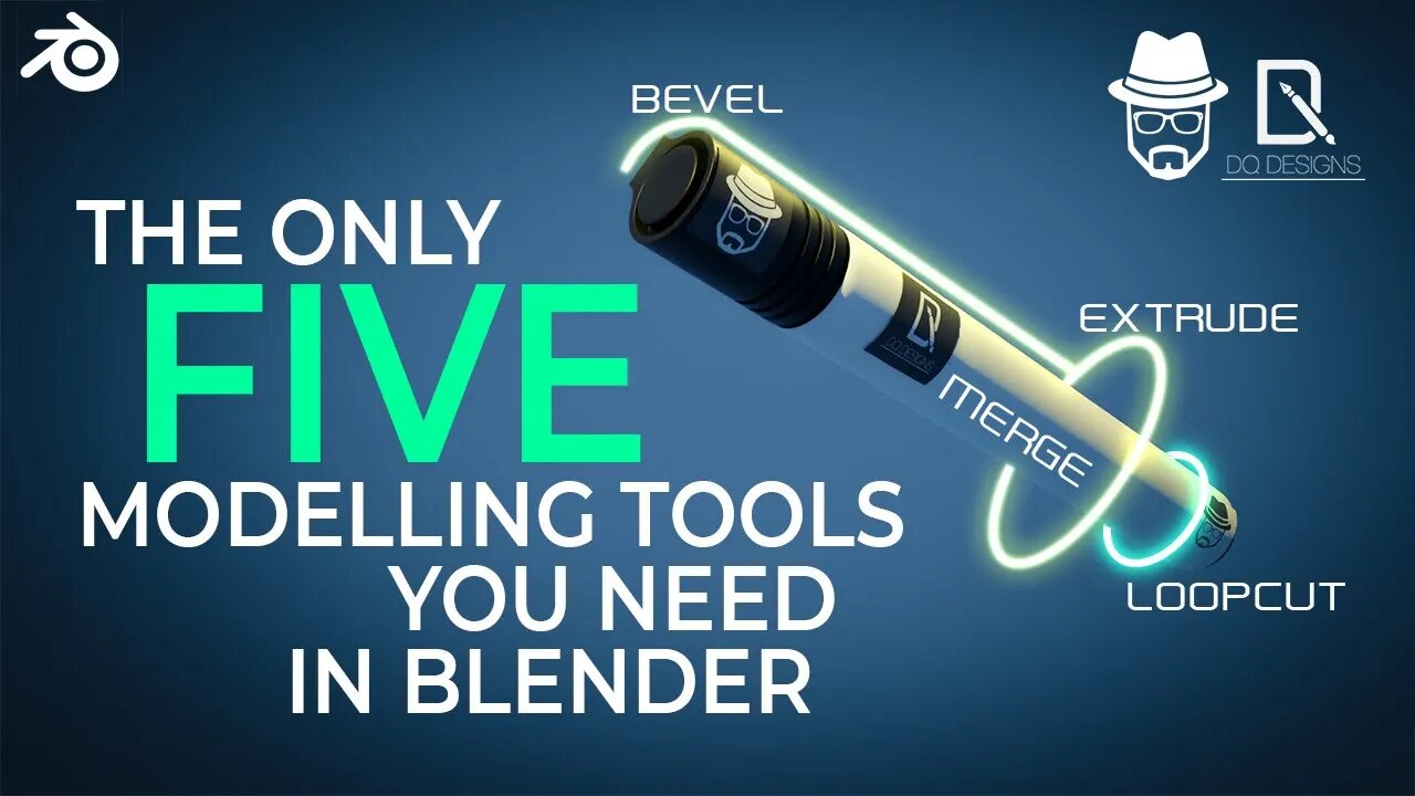 The Only 5 Modelling tools you need in Blender in Tamil | DQ DESIGNS