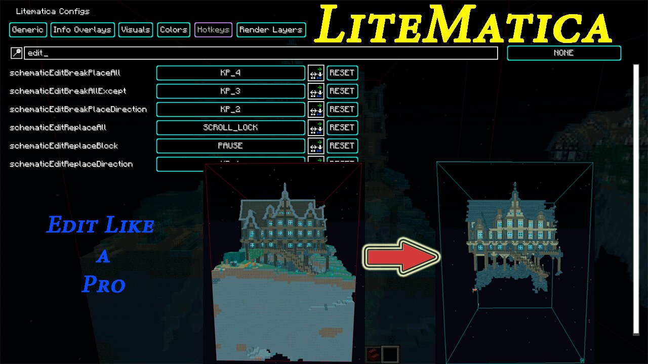Minecraft Litematica (Did you know) Editing could be so easy?