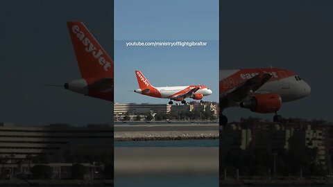 Landing Gibraltar Airport, easyJet from London Gatwick