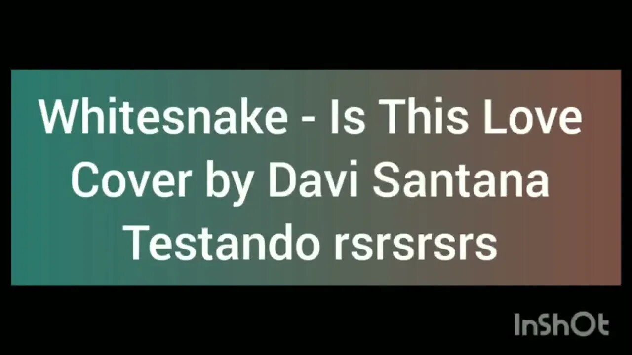 Whitesnake Is This Love - Cover By Davi Santana