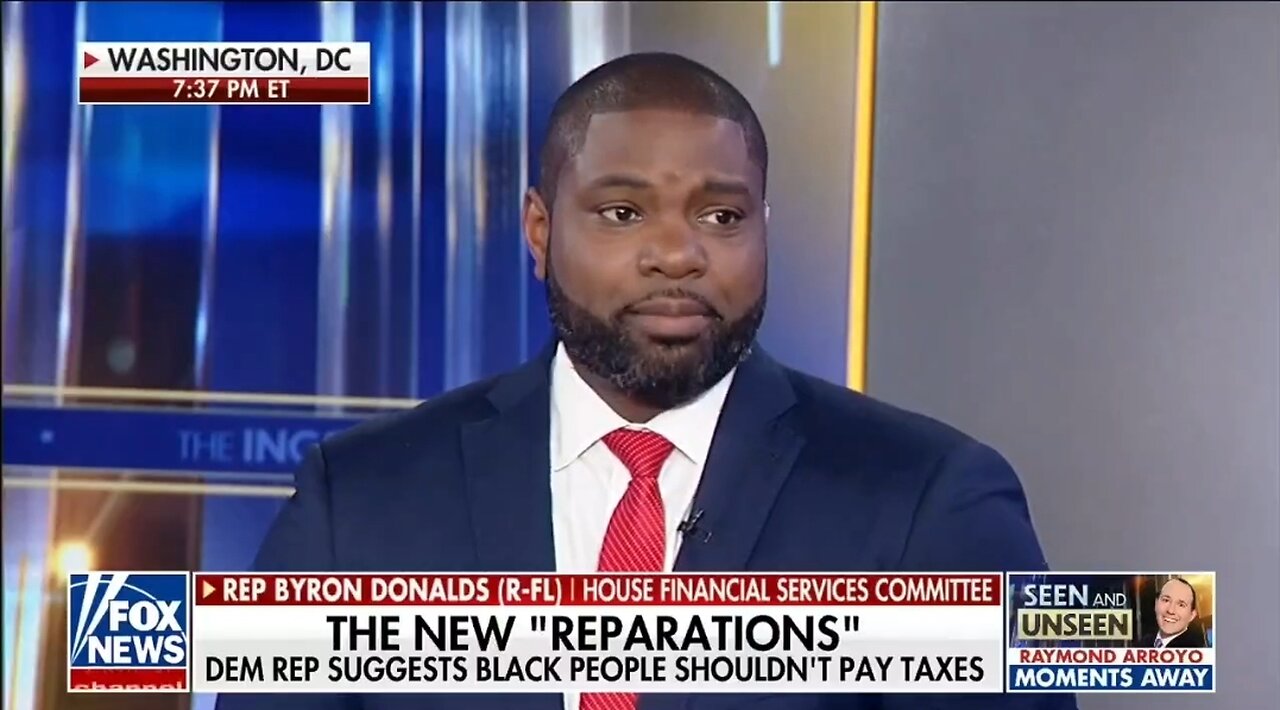 Rep Byron Donalds SCHOOLS Rep Crockett On Reparations