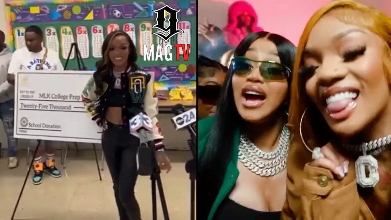 Glorilla Donates $25k To Former High School After Filming "Tomorrow 2" Video Wit Cardi B! 💰