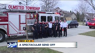 Olmsted Township firefighter given incredible send-off after 35 years of service