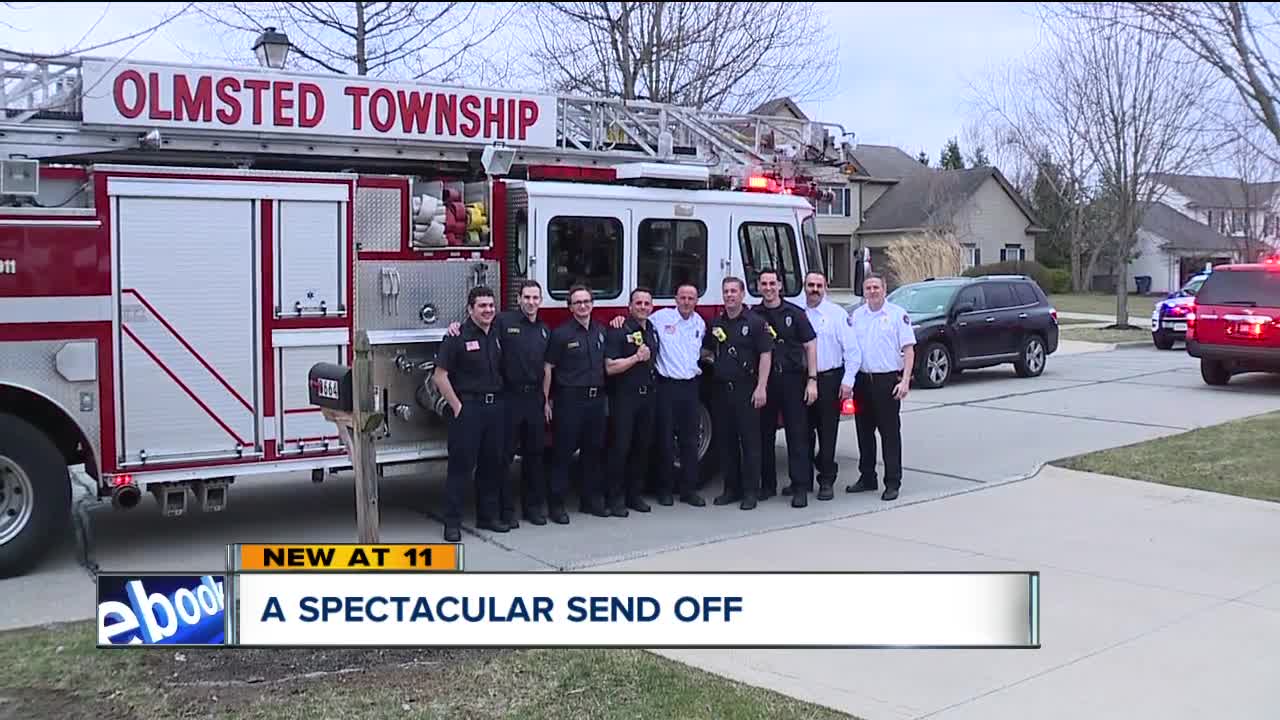 Olmsted Township firefighter given incredible send-off after 35 years of service