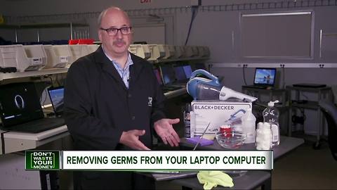 Removing germs from your laptop computer