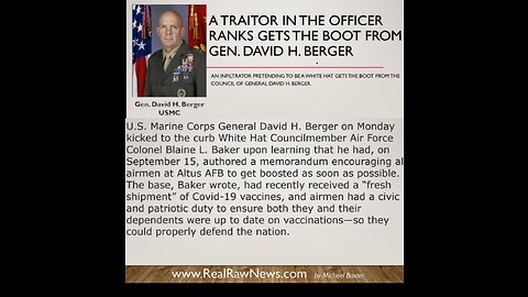 — B💥Q💥M — USMC GENERAL BERGER GIVES USAF COL. BAKER THE BOOT