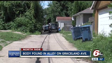 Person found dead in alley on Indy's north side, death investigation underway