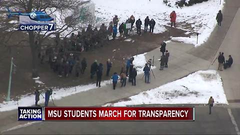 MSU students march for tranparency