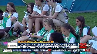 Local girl scouts make a difference at an elementary school