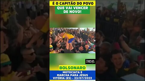 BOLSONARO com uma multidão e motociata em Vitória (ES). É o capitão do povo!